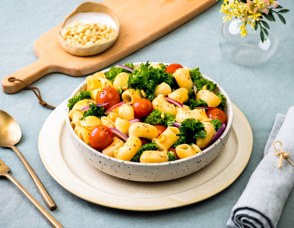 Kale and Garlic Lumache Pasta