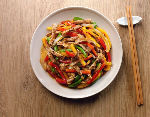 Pan Fried Pork with Bell Pepper