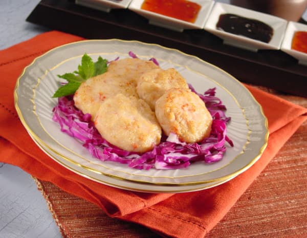 Fried Egg and Shrimp Cakes