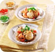 Steamed Scallops with Black Bean Garlic Sauce