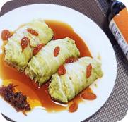 Stuffed Napa Cabbage Rolls Rice