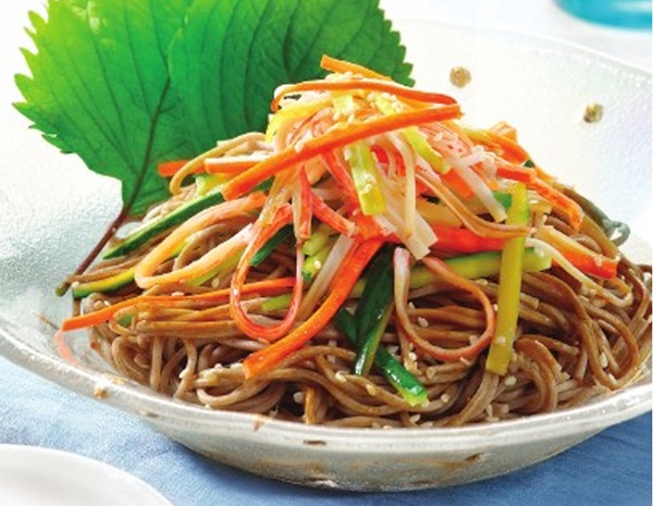 Soba Noodles with Imitation Crab Meat